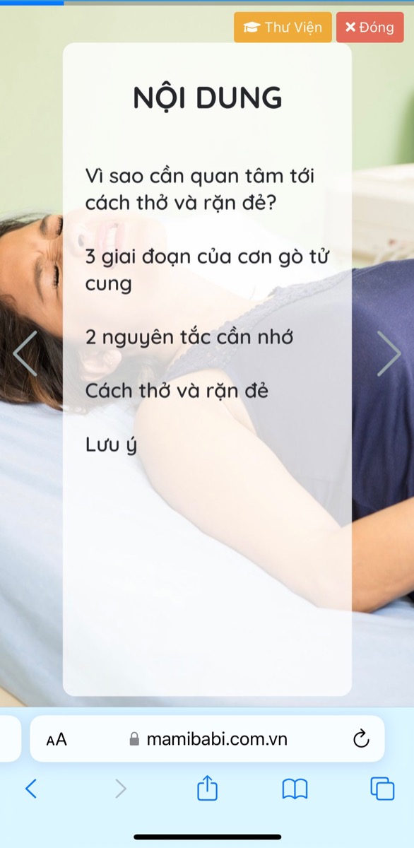 Thở và rặn đẻ là cả một “nghệ thuật” mẹ nhé. Thở và rặn đẻ đúng cách sẽ giúp mẹ bớt đau, đồng thời giúp em bé đi ra một cách nhanh chóng hơn mà mẹ không phải tốn nhiều sức, không bị kiệt sức trong khi đẻ. Thở đúng cách cũng giúp mẹ trở nên bình tĩnh hơn để làm đúng theo hướng dẫn của y bác sĩ, mẹ không bị bối rối và hoang mang.

Vào giai đoạn cuối thai kỳ, mẹ hãy đọc kỹ và ghi nhớ các kỹ thuật thở và rặn đẻ tại đây nhé
https://mamibabi.com.vn/interact/thovarande

Mẹ có thể xem cận cảnh em bé được sinh ra tại đây https://mamibabi.com.vn/video/play?id=60

___________________________________

Mamibabi là ứng dụng thai giáo và giáo dục sớm duy nhất tại Việt Nam được sáng lập bởi tác giả Phạm Ngọc Thắng - tác giả cuốn sách “Rủ chồng thai giáo” theo mô hình “1 tài khoản - ngàn nội dung”.

Mẹ chỉ cần đăng ký tài khoản VIP Mom một lần duy nhất để được:

+ Tư vấn 1:1 mọi vấn đề về mang thai, thai giáo và nuôi dạy con https://mamibabi.com.vn/community
+ Học 80+ khoá học ngắn về mang thai https://mamibabi.com.vn/khoa-hoc?mode=1
+ Học 40+ khoá học ngắn về nuôi con https://mamibabi.com.vn/khoa-hoc?mode=2