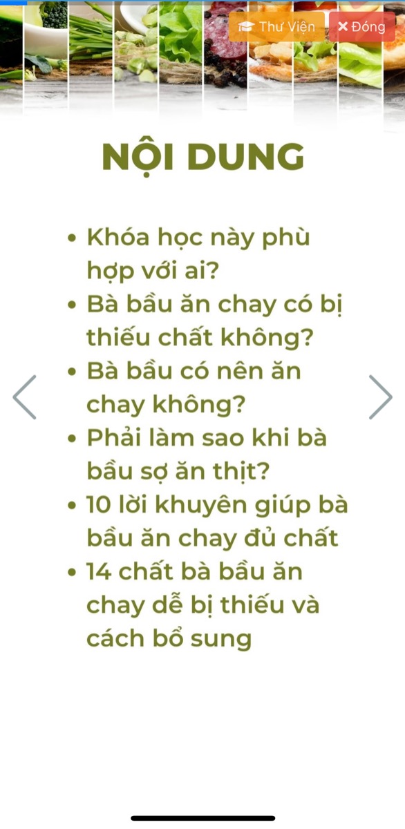 Nhiều mẹ bầu tâm sự với Mamibabi rằng từ khi có bầu không còn ăn ngon như trước, bị sợ mùi, sợ thịt cá, chỉ ăn được rau. Đa số các mẹ đều lo con sẽ thiếu chất. Mẹ đừng lo nhé, Mamibabi sẽ hướng dẫn mẹ chế độ ăn thuần thực vật - ăn chay mà vẫn đủ chất cho cả mẹ và con. Nội dung chi tiết mẹ vui lòng xem tại link https://mamibabi.com.vn/interact/anchayduchat

Hiện tượng ốm nghén thường xảy ra nhiều nhất ở 3 tháng đầu, nhưng sẽ giảm dần từ tháng thứ 4 trở đi. Nếu mẹ có thắc mắc gì về dinh dưỡng hãy gửi câu hỏi để Mamibabi trợ giúp mẹ tại mục Tư vấn Dinh dưỡng https://mamibabi.com.vn/community?g=4
—————————————————————

Mamibabi là ứng dụng thai giáo, luyện EASY và giáo dục sớm duy nhất tại Việt Nam được sáng lập bởi tác giả Phạm Ngọc Thắng – tác giả của cuốn sách “Rủ chồng thai giáo” với phương châm “chi phí tốt nhất – quyền lợi nhiều nhất”.

Mẹ chỉ cần mua tài khoản “VIP Mom trọn đời” một lần duy nhất để xem được 80+ nội dung về mang thai và 40+ nội dung về nuôi con https://mamibabi.com.vn/khoa-hoc

Chi tiết quyền lợi và cách đăng ký mẹ vui lòng xem tại đây https://mamibabi.com.vn/vip/info?mode=9