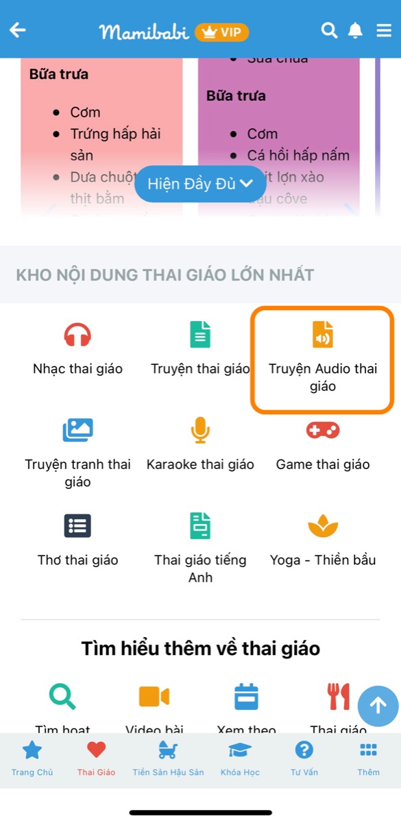 MẸ VÀ BÉ YÊU CÙNG NGHE TRUYỆN AUDIO MỖI NGÀY NHÉ! 

Dưới đây là các truyện thai giáo audio mẹ có thể cho bé nghe trong cả thai kỳ và cả khi bé đã ra đời. Thay vì cho con tiếp xúc với màn hình điện thoại, mẹ hãy cho con xem các loại thẻ hình, sách vải, truyện Ehon, và cho con nghe phát thanh, nghe truyện audio… 

Truyện audio giúp con phát triển não bộ và thính giác, đặc biệt giúp con phát triển ngôn ngữ tốt, não con sẽ “ghi” lại những gì mình nghe được và “bật” ra khi đến giai đoạn tập nói, hạn chế chứng chậm nói. 

Link truyện để mẹ và bé cùng nghe https://mamibabi.com.vn/audiobook

Mẹ xem thêm nhiều nội dung thai giáo khác tại đây nhé https://mamibabi.com.vn/audiobook#fetalMenuPopup 

-----------------------------------------------
Mamibabi là ứng dụng thai giáo, luyện EASY và giáo dục sớm duy nhất tại Việt Nam được sáng lập bởi tác giả Phạm Ngọc Thắng – tác giả của cuốn sách “Rủ chồng thai giáo” với phương châm “chi phí tốt nhất – quyền lợi nhiều nhất”.

Mẹ chỉ cần mua 1 tài khoản VIP Mom duy nhất để xem được 59 khoá học về mang thai và nuôi con. Chi tiết quyền lợi và cách đăng ký mẹ vui lòng xem tại đây  https://mamibabi.com.vn/vip/info?mode=9