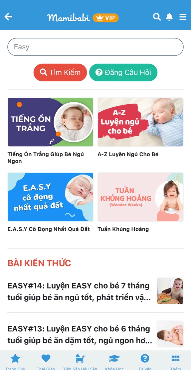 LUYỆN EASY CHO BÉ: BÁM SÁT LỊCH VÀ GHI CHÉP LẠI MẸ NHÉ

Với các mẹ bắt đầu luyện EASY cho bé, mẹ hãy đọc lịch EASY phù hợp với tháng tuổi của con và cố gắng bám sát lịch này mẹ nhé. Ngoài ra, trong những ngày luyện EASY, mẹ nên ghi chép lại lịch ăn ngủ thực tế của con và những vấn đề mẹ gặp phải để Mamibabi hỗ trợ mẹ. 

Mẹ có thể gửi câu hỏi cho Mamibabi tại đây https://mamibabi.com.vn/community?g=15

Các bài viết EASY theo từng tháng tuổi của bé https://mamibabi.com.vn/newscategory/48/easy-category

Các nếp EASY phổ biến nhất là EASY 3, EASY 4, EASY 2-3-4, EASY 5-6. Nhưng bên cạnh đó còn có hàng chục EASY biến thể khác. Ở mỗi giai đoạn mẹ lại cần linh hoạt xoay chuyển EASY để phù hợp nhất với bé thay vì cứng nhắc theo lý thuyết. Nếu mẹ chưa biết nên cho con theo EASY nào thì hãy nhắn tin cho Mamibabi nhé! 

——————————————————
Mamibabi là ứng dụng thai giáo, luyện EASY và giáo dục sớm duy nhất tại Việt Nam được sáng lập bởi tác giả Phạm Ngọc Thắng – tác giả của cuốn sách “Rủ chồng thai giáo” với phương châm “chi phí tốt nhất – quyền lợi nhiều nhất”.

Mẹ chỉ cần mua tài khoản “VIP Mom trọn đời” một lần duy nhất để xem được 80+ nội dung về mang thai và 40+ nội dung về nuôi con https://mamibabi.com.vn/khoa-hoc

Chi tiết quyền lợi và cách đăng ký mẹ vui lòng xem tại đây https://mamibabi.com.vn/vip/info?mode=9
