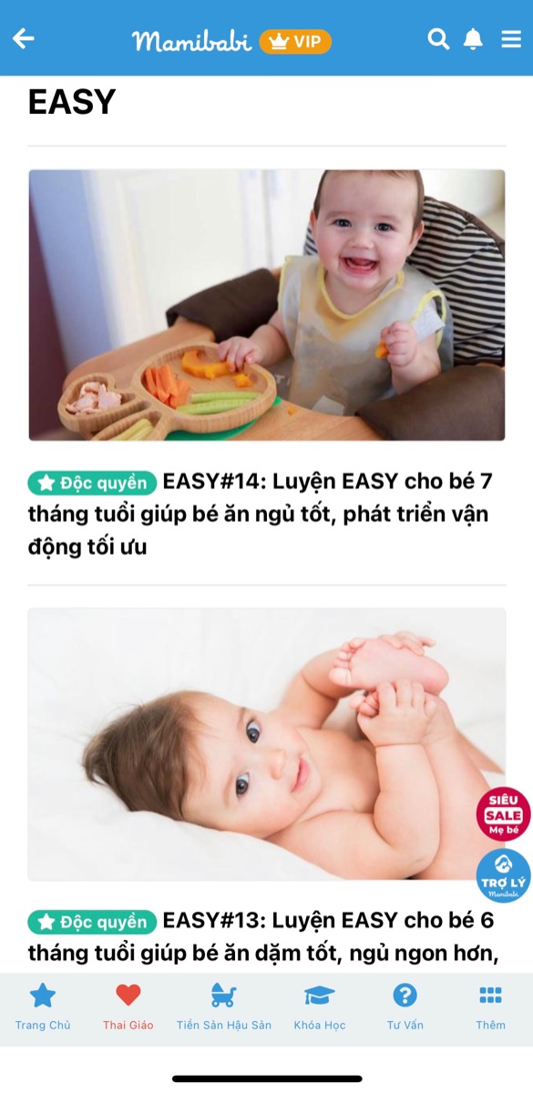 LUYỆN EASY CHO BÉ: BÁM SÁT LỊCH VÀ GHI CHÉP LẠI MẸ NHÉ

Với các mẹ bắt đầu luyện EASY cho bé, mẹ hãy đọc lịch EASY phù hợp với tháng tuổi của con và cố gắng bám sát lịch này mẹ nhé. Ngoài ra, trong những ngày luyện EASY, mẹ nên ghi chép lại lịch ăn ngủ thực tế của con và những vấn đề mẹ gặp phải để Mamibabi hỗ trợ mẹ. 

Mẹ có thể gửi câu hỏi cho Mamibabi tại đây https://mamibabi.com.vn/community?g=15

Các bài viết EASY theo từng tháng tuổi của bé https://mamibabi.com.vn/newscategory/48/easy-category

Các nếp EASY phổ biến nhất là EASY 3, EASY 4, EASY 2-3-4, EASY 5-6. Nhưng bên cạnh đó còn có hàng chục EASY biến thể khác. Ở mỗi giai đoạn mẹ lại cần linh hoạt xoay chuyển EASY để phù hợp nhất với bé thay vì cứng nhắc theo lý thuyết. Nếu mẹ chưa biết nên cho con theo EASY nào thì hãy nhắn tin cho Mamibabi nhé! 

——————————————————
Mamibabi là ứng dụng thai giáo, luyện EASY và giáo dục sớm duy nhất tại Việt Nam được sáng lập bởi tác giả Phạm Ngọc Thắng – tác giả của cuốn sách “Rủ chồng thai giáo” với phương châm “chi phí tốt nhất – quyền lợi nhiều nhất”.

Mẹ chỉ cần mua tài khoản “VIP Mom trọn đời” một lần duy nhất để xem được 80+ nội dung về mang thai và 40+ nội dung về nuôi con https://mamibabi.com.vn/khoa-hoc

Chi tiết quyền lợi và cách đăng ký mẹ vui lòng xem tại đây https://mamibabi.com.vn/vip/info?mode=9