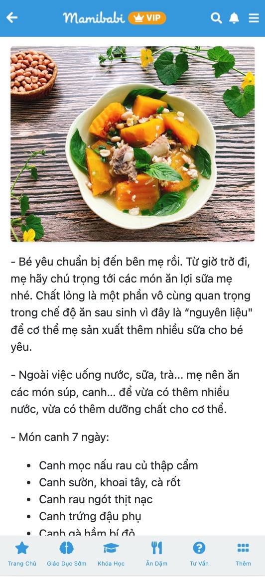Dưới đây là những lưu ý về ăn uống đối với mẹ bầu 40 tuần sắp sinh cũng như mẹ sau sinh. Các món ăn này sẽ giúp mẹ nhanh chóng lại sức và có nhiều sữa cho bé. Mamibabi đã chia sẻ 7 món nước, 7 món canh, 7 món thịt và 7 món rau, mẹ có thể xem chi tiết tại đây https://mamibabi.com.vn/thai-giao-dinh-duong/xem-tuan?id=41 

Dinh dưỡng cho mẹ, nhiều sữa cho bé https://mamibabi.com.vn/interact/dinhduongdenhieusua

Dinh dưỡng cho mẹ nuôi con bú theo khuyến cáo của Viện Dinh dưỡng  https://mamibabi.com.vn/news/1759/thuc-don-cho-ba-me-nuoi-con-bu-theo-khuyen-cao-cua-vien-dinh-duong-quoc-gia 
-------------------------------------

Mamibabi là ứng dụng thai giáo, luyện EASY và giáo dục sớm duy nhất tại Việt Nam được sáng lập bởi tác giả Phạm Ngọc Thắng – tác giả của cuốn sách “Rủ chồng thai giáo” với phương châm “chi phí tốt nhất – quyền lợi nhiều nhất”. Mẹ chỉ cần đăng ký tài khoản “VIP Mom trọn đời” giá 899,000đ và nhận được các quyền lợi sau: 

+ Được tư vấn 1:1 mọi câu hỏi về mang thai và nuôi con https://mamibabi.com.vn/community 
+ Học 80 khóa học ngắn về mang thai https://mamibabi.com.vn/khoa-hoc?mode=1
+ Học 40 khóa học ngắn về chăm sóc trẻ sơ sinh và nuôi con https://mamibabi.com.vn/khoa-hoc?mode=2