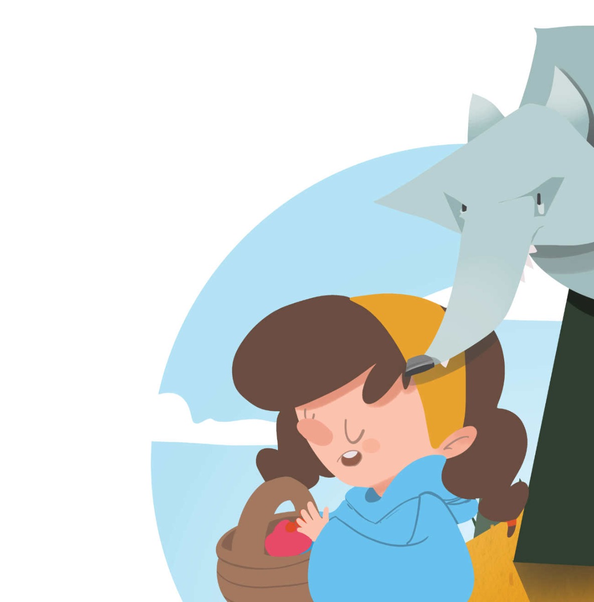 Truyện thai giáo tiếng Anh (Thai giáo ngoại ngữ): Little Blue Riding Hood