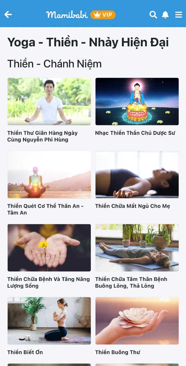 Các mẹ ơi nếu mẹ nào ốm nghén, mệt mỏi, hoặc có các vấn đề về sức khoẻ, thậm chí bác sĩ yêu cầu “treo chân” nằm một chỗ, không thể làm gì được, thì mình dành thời gian thiền nhé các mẹ. 

Thiền không phải cứ ngồi thẳng lưng xếp chân mới là thiền. Chúng ta có thể thiền ở 4 tư thế đi - đứng - nằm - ngồi, cần tuỳ theo sức khoẻ và điều kiện thực tế để thiền.

Việc thiền mỗi ngày không chỉ giúp mẹ bầu được thư giãn, nghỉ ngơi, thân tâm an lạc, mà còn giúp mẹ được kết nối với bé nhiều hơn và bé cũng nhận được những năng lượng tích cực từ mẹ. 

Mamibabi hiện có sẵn 14 bài thiền - chánh niệm, mẹ có thể xem tại link https://mamibabi.com.vn/yoga

-------------------------------------

Mamibabi là ứng dụng thai giáo, luyện EASY và giáo dục sớm duy nhất tại Việt Nam được sáng lập bởi tác giả Phạm Ngọc Thắng – tác giả của cuốn sách “Rủ chồng thai giáo” với phương châm “chi phí tốt nhất – quyền lợi nhiều nhất”. Mẹ chỉ cần đăng ký tài khoản “VIP Mom trọn đời” giá 899,000đ và nhận được các quyền lợi sau: 

+ Được tư vấn 1:1 mọi câu hỏi về mang thai và nuôi con https://mamibabi.com.vn/community 
+ Học 80 khóa học ngắn về mang thai https://mamibabi.com.vn/khoa-hoc?mode=1
+ Học 40 khóa học ngắn về chăm sóc trẻ sơ sinh và nuôi con https://mamibabi.com.vn/khoa-hoc?mode=2