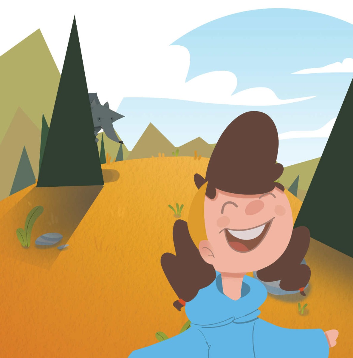 Truyện thai giáo tiếng Anh (Thai giáo ngoại ngữ): Little Blue Riding Hood