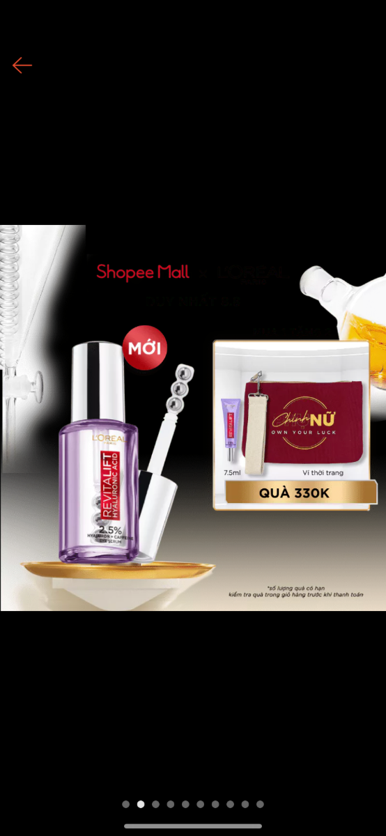 ￼Serum giảm bọng mắt & làm đầy rãnh nhăn Revitalift 2.5% Hyaluronic Acid+Caffeine 20ml