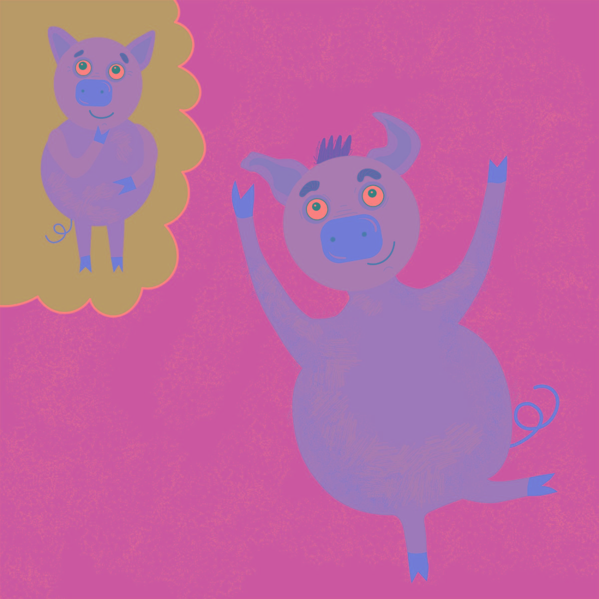 Truyện thai giáo tiếng Anh (Thai giáo ngoại ngữ): The Big Pink Pig