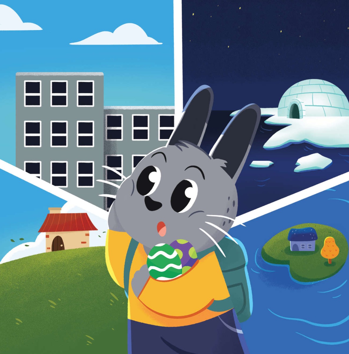 Truyện thai giáo tiếng Anh (Thai giáo ngoại ngữ): The Easter Bunny School