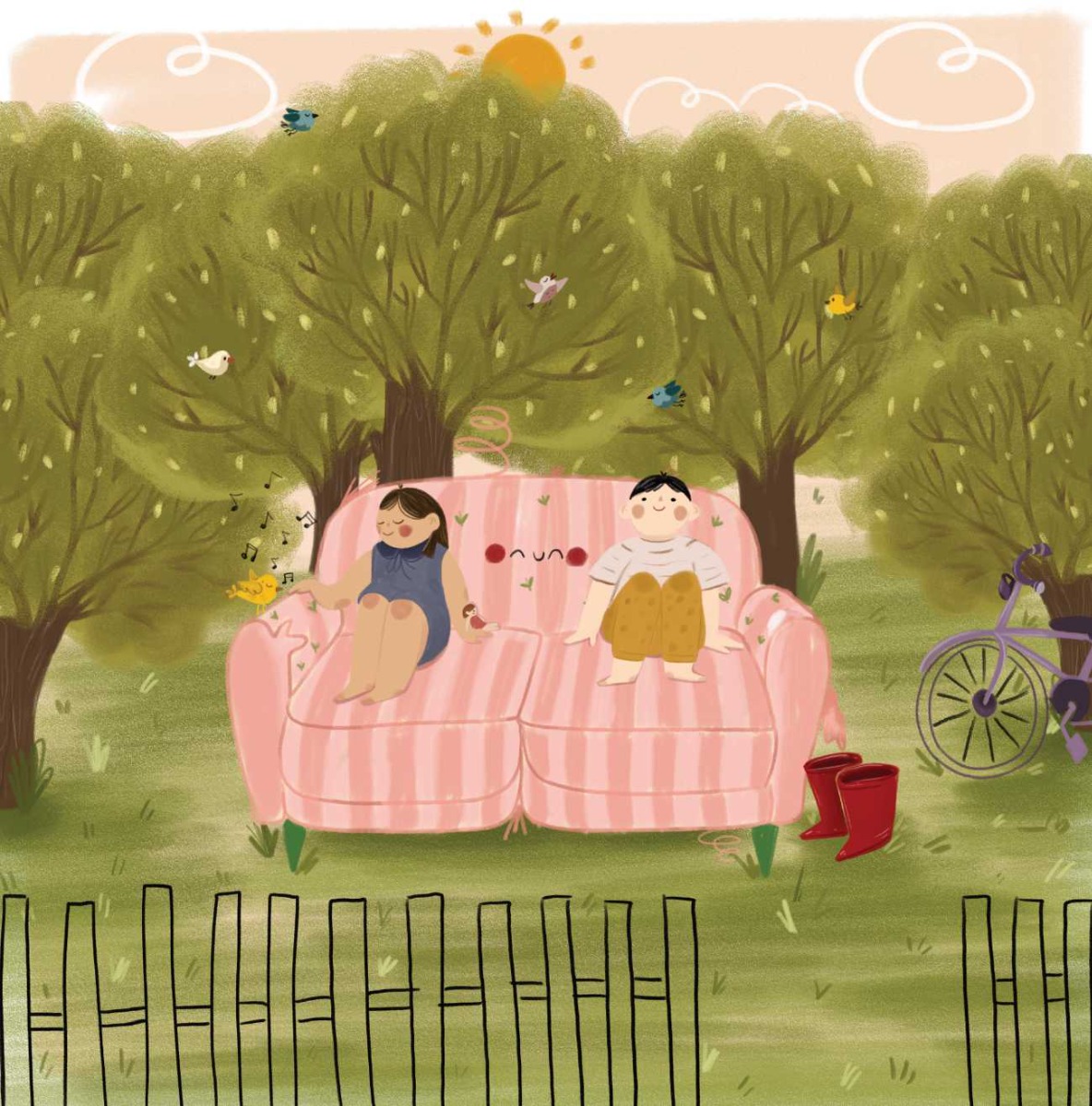 Truyện thai giáo tiếng Anh (Thai giáo ngoại ngữ): The Neighbourhood Sofa