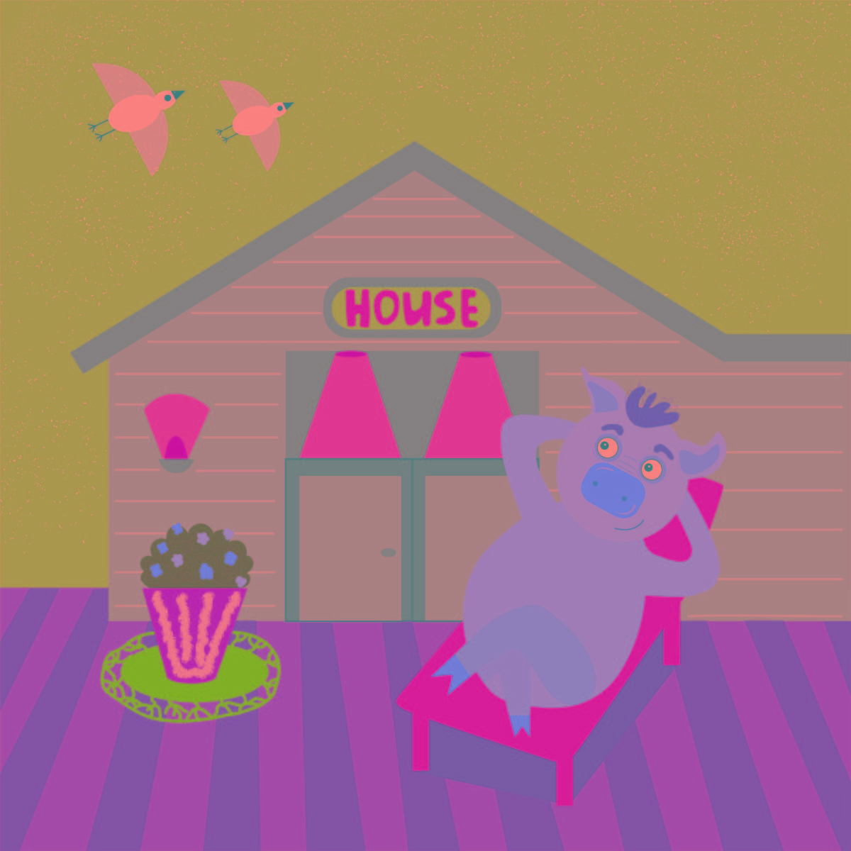 Truyện thai giáo tiếng Anh (Thai giáo ngoại ngữ): The Big Pink Pig