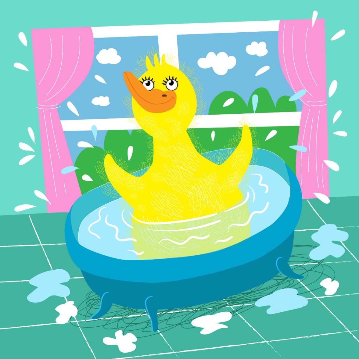Truyện thai giáo tiếng Anh (Thai giáo ngoại ngữ): Fluffy Duck In The Tub