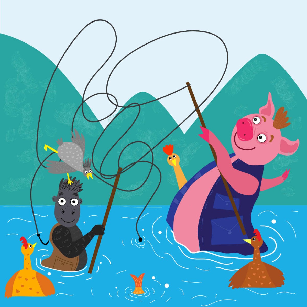 Truyện thai giáo tiếng Anh (Thai giáo ngoại ngữ): The Big Pink Pig