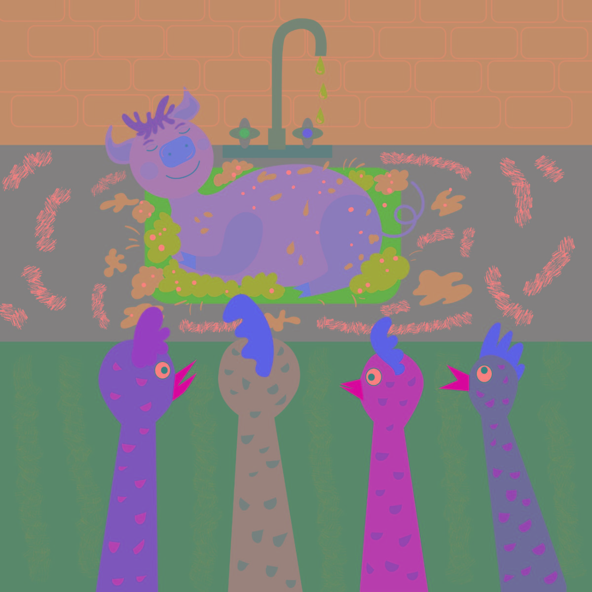 Truyện thai giáo tiếng Anh (Thai giáo ngoại ngữ): The Big Pink Pig