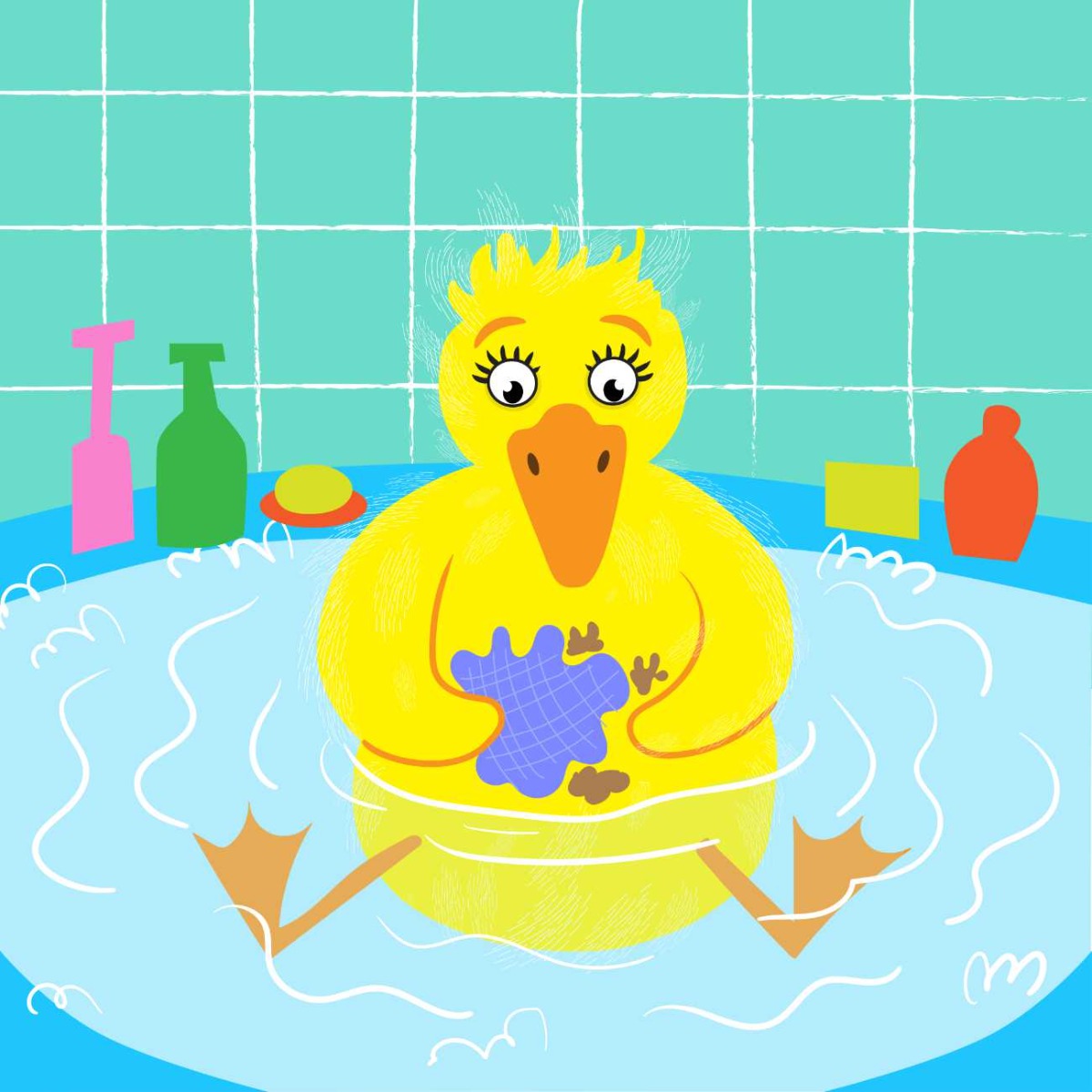 Truyện thai giáo tiếng Anh (Thai giáo ngoại ngữ): Fluffy Duck In The Tub