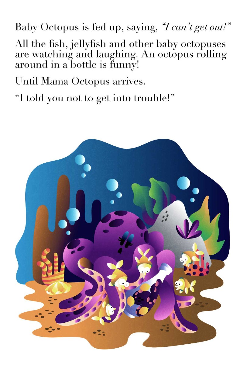 Truyện thai giáo tiếng Anh (Thai giáo ngoại ngữ): Octopus in a Bottle