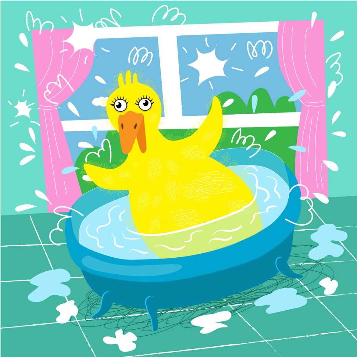 Truyện thai giáo tiếng Anh (Thai giáo ngoại ngữ): Fluffy Duck In The Tub