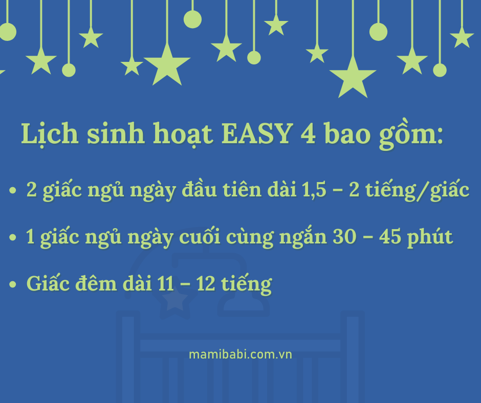 Lịch sinh hoạt theo EASY 4 dễ áp dụng nhất cho bé 8 – 19 tuần tuổi
