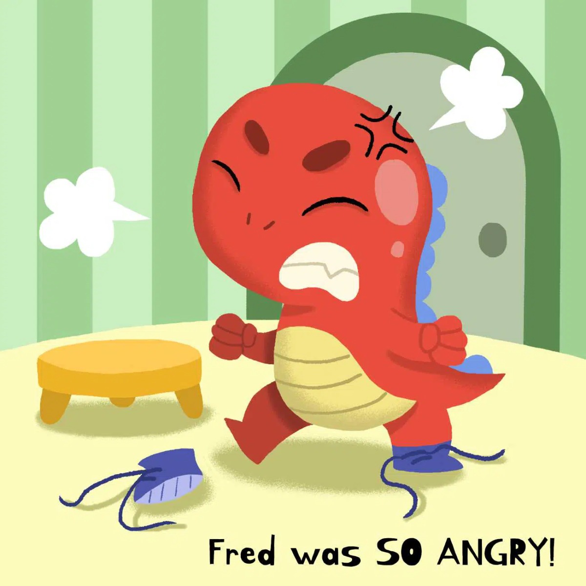 Truyện thai giáo tiếng Anh (Thai giáo ngoại ngữ): Angry Little Dinosaur