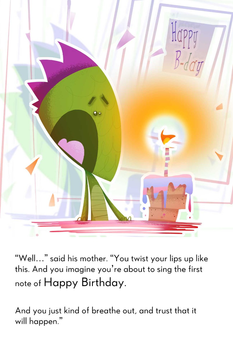 Truyện thai giáo tiếng Anh (Thai giáo ngoại ngữ): The Dragon Who Couldn’t Puff