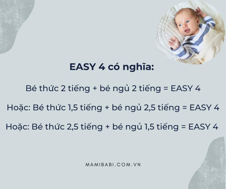 Lịch sinh hoạt theo EASY 4 dễ áp dụng nhất cho bé 8 – 19 tuần tuổi
