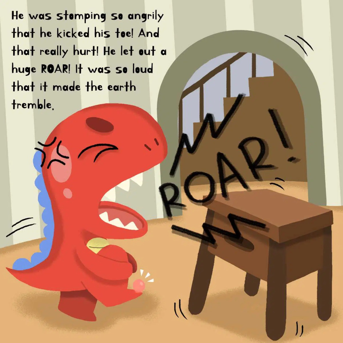 Truyện thai giáo tiếng Anh (Thai giáo ngoại ngữ): Angry Little Dinosaur
