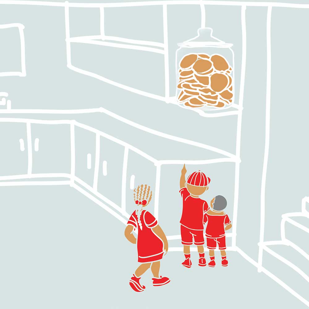 Truyện thai giáo tiếng Anh (Thai giáo ngoại ngữ): The Biscuit Jar Must Fall