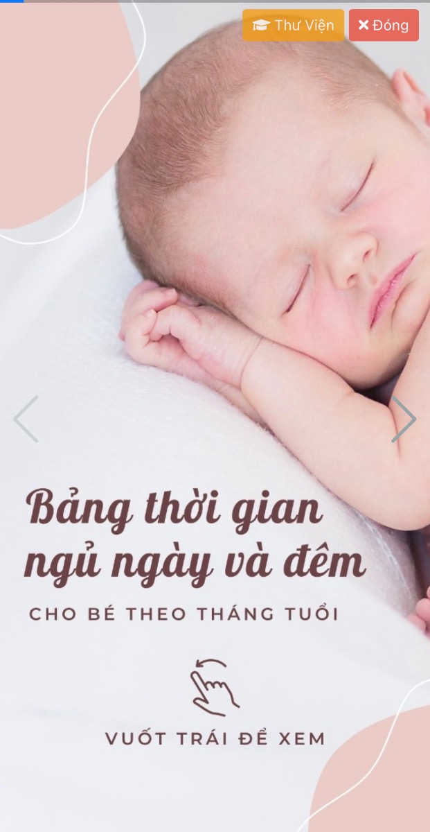 Khoá học mới nhất từ Mamibabi:
- Bảng thời gian ngủ ngày và đêm của bé theo từng tháng tuổi, áp dụng cho bé 0 - 12 tháng
- Dấu hiệu bé thiếu ngủ
- Bé thiếu ngủ làm tăng những nguy cơ nào? 

Mẹ có thể xem chi tiết tại đây
https://mamibabi.com.vn/interact/view?id=2

-------------------------------------

Mamibabi là ứng dụng thai giáo, luyện EASY và giáo dục sớm duy nhất tại Việt Nam được sáng lập bởi tác giả Phạm Ngọc Thắng – tác giả của cuốn sách “Rủ chồng thai giáo” với phương châm “chi phí tốt nhất – quyền lợi nhiều nhất”. Mẹ chỉ cần đăng ký tài khoản “VIP Mom trọn đời” giá 899,000đ và nhận được các quyền lợi sau: 

+ Được tư vấn 1:1 mọi câu hỏi về mang thai và nuôi con https://mamibabi.com.vn/community 
+ Học 80 khóa học ngắn về mang thai https://mamibabi.com.vn/khoa-hoc?mode=1
+ Học 40 khóa học ngắn về chăm sóc trẻ sơ sinh và nuôi con https://mamibabi.com.vn/khoa-hoc?mode=2