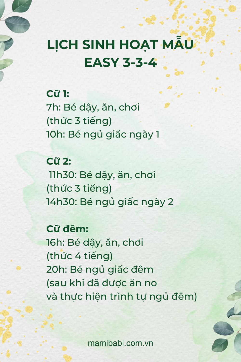 Lịch sinh hoạt EASY 3-3-4 cho bé 9 - 15 tháng phát triển tốt nhất