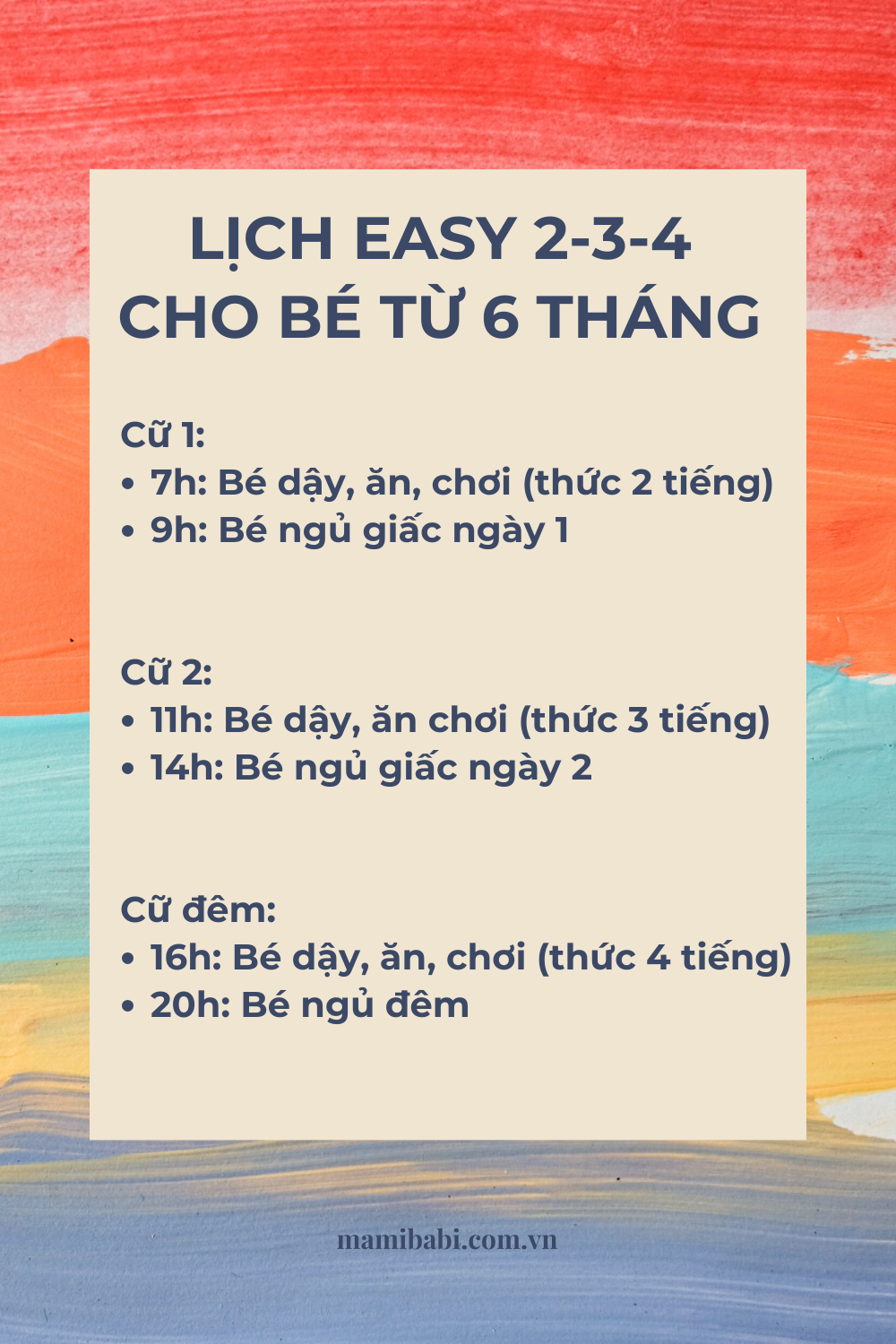 Lịch sinh hoạt EASY 2-3-4 cho bé 5 – 12 tháng giúp bé vui khỏe, mẹ nhàn hơn