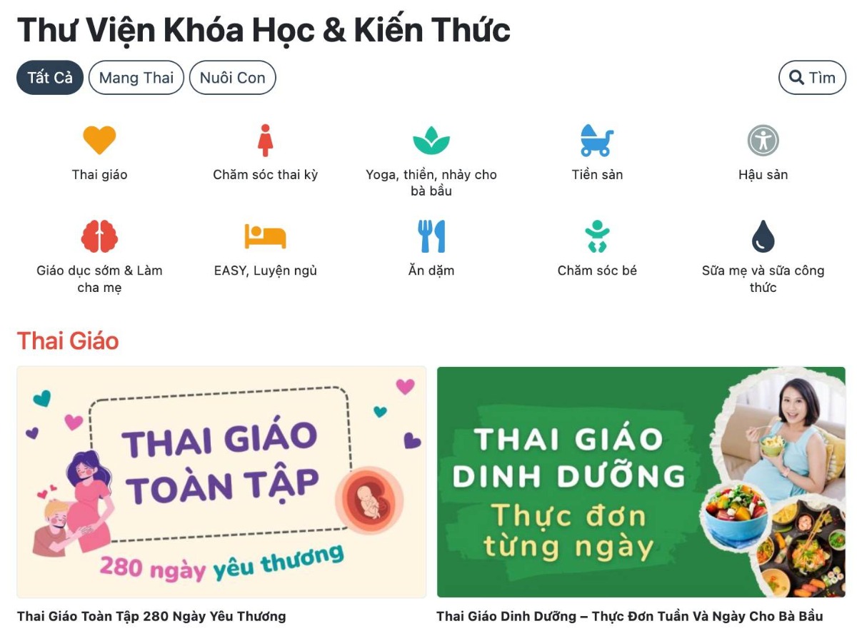 Hơn 80 khóa học về mang thai và 40 khóa học về chăm sóc trẻ sơ sinh, luyện ăn, luyện ngủ đã sẵn sàng đồng hành cùng bạn trên hành trình nuôi con đầy tuyệt vời! 

+ 80 khóa học ngắn về mang thai https://mamibabi.com.vn/khoa-hoc?mode=1
+ 40 khóa học ngắn về chăm sóc trẻ sơ sinh và nuôi con https://mamibabi.com.vn/khoa-hoc?mode=2

-------------------------------------

Mamibabi là ứng dụng thai giáo, luyện EASY và giáo dục sớm duy nhất tại Việt Nam được sáng lập bởi tác giả Phạm Ngọc Thắng – tác giả của cuốn sách “Rủ chồng thai giáo” với phương châm “chi phí tốt nhất – quyền lợi nhiều nhất”. Mẹ chỉ cần đăng ký tài khoản “VIP Mom trọn đời” giá 899,000đ để được tư vấn 1:1 mọi câu hỏi về mang thai và nuôi con cùng rất nhiều quyền lợi khác.