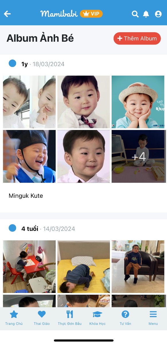 Tính năng mới nhất từ Mamibabi: Lưu ảnh bé.

Mẹ hãy sử dụng chức năng này để lưu lại những bức ảnh quý giá trong giai đoạn mang bầu và nuôi con của mình nhé. Mẹ cũng có thể chia sẻ những bức ảnh này cho những người thân yêu của mình.