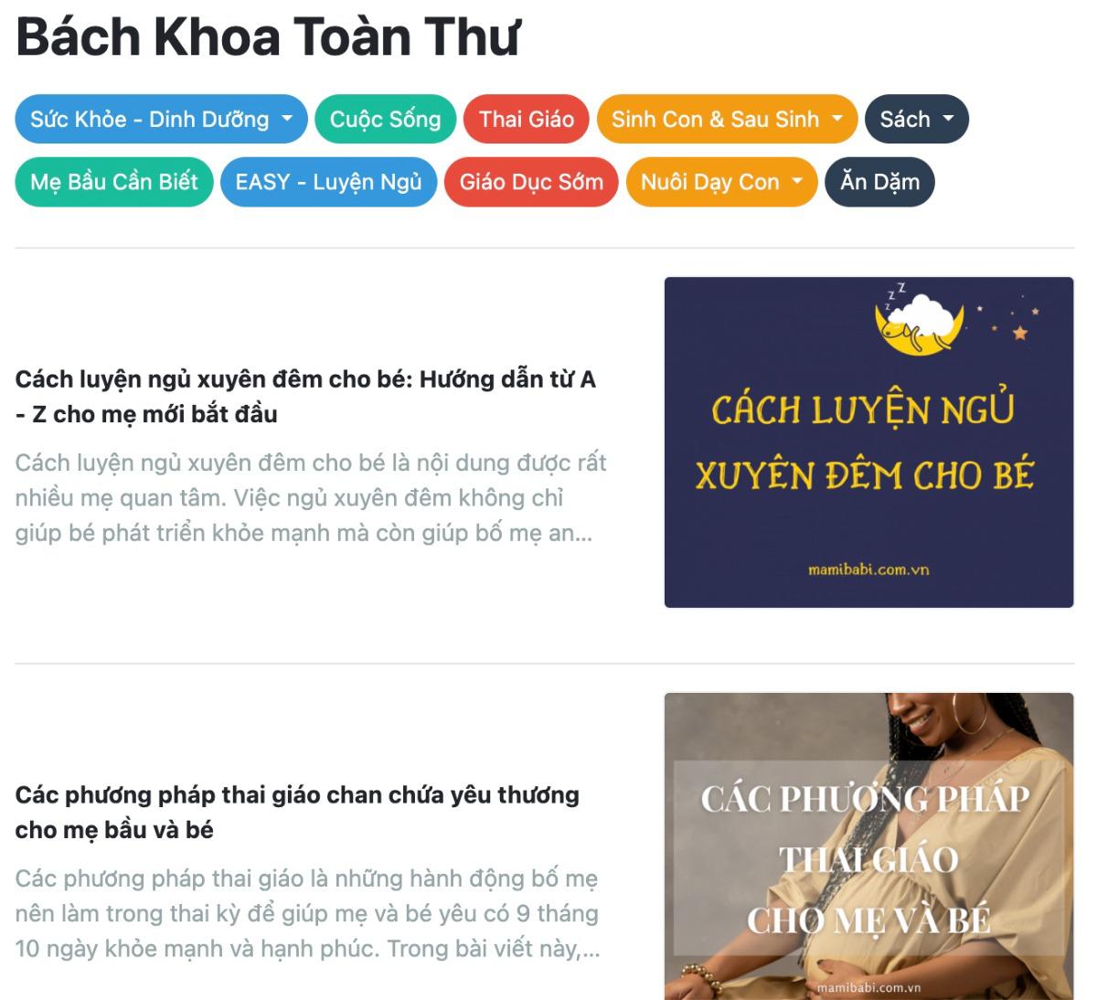 Mamibabi có sẵn mọi thông tin mẹ cần để:
- Giúp bé tăng cân tốt trong thai kỳ
- Dinh dưỡng vào con nhiều, vào mẹ ít
- Theo dõi cân nặng phù hợp cho mẹ bầu
- Xây dựng thực đơn cân bằng, hợp lý cho mẹ
- Chăm sóc sức khỏe tiền sản
- Mọi điều cần biết về hậu sản (sau sinh) 
... 

Đặc biệt, Mamibabi trả lời MỌI CÂU HỎI mẹ gửi tới. Mẹ có thể đặt câu hỏi ngay tại đây https://mamibabi.com.vn/community 

Hơn 40+ khóa học giúp mẹ mang thai và sinh con khỏe mạnh https://mamibabi.com.vn/khoa-hoc?mode=1 

Tặng kèm 40+ khóa học chăm sóc trẻ sơ sinh, luyện ăn, luyện ngủ https://mamibabi.com.vn/khoa-hoc?mode=2