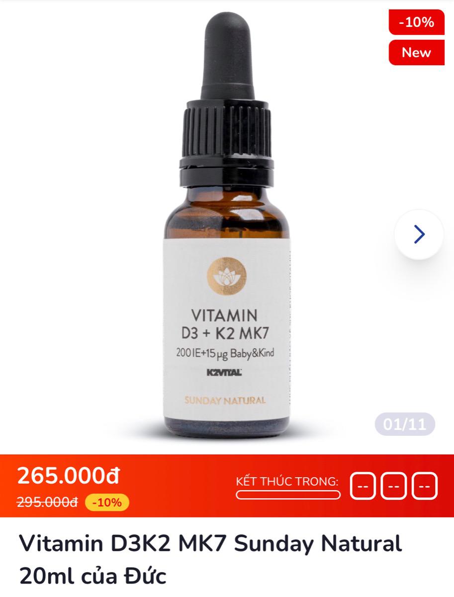 Chuyên gia ơi, cho mom hỏi bé nhà mình đc 9 tháng, nên bổ sung D3K2 natural MK7 hay là Calcigenol Vitamine ạ. Nếu bổ sung cả 2 thì có vấn đề gì không chuyên gia. 
Bé nhà mom bú sữa mẹ đc 7.5 tháng, từ ngày hết bú sữa mẹ chuyển sang sữa công thức rất hay bệnh, chuyên gia có lời khuyên nào để tăng sức đề kháng cho bé không ạ