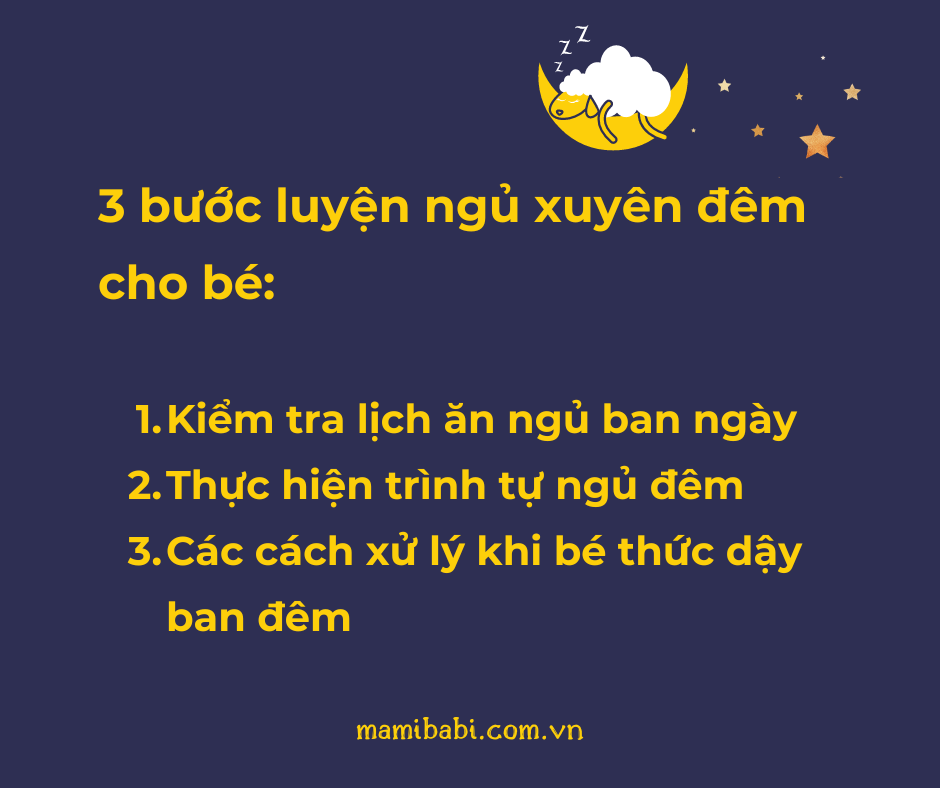 Cách luyện ngủ xuyên đêm cho bé: Hướng dẫn từ A - Z cho mẹ mới bắt đầu