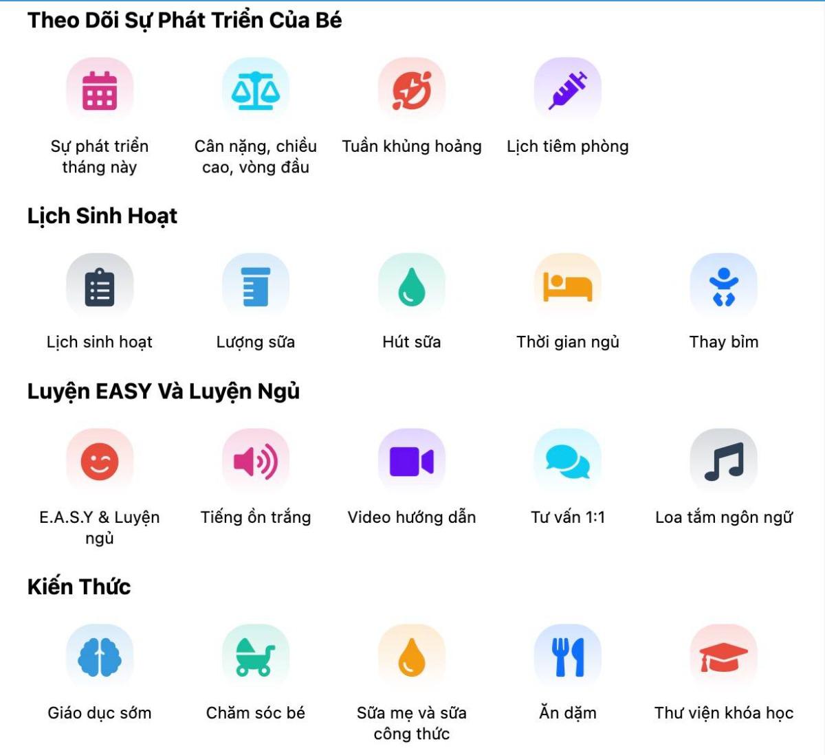 Mamibabi đồng hành cùng mẹ mỗi ngày trong việc nuôi dạy bé: 

- Theo dõi chỉ số chiều cao, cân nặng của bé
- Điều chỉnh lịch sinh hoạt giúp bé ăn ngủ tốt hơn
- Luyện ăn - luyện ngủ
- Tư vấn chế độ ăn dặm
- Hàng trăm trò chơi giúp bé phát triển tốt vận động, cảm xúc, trí tuệ...

Mẹ có thể xem tất cả tại đây https://mamibabi.com.vn/khoa-hoc?mode=2 

Đặc biệt, mọi câu hỏi mẹ gửi tới đều sẽ được Mamibabi giải đáp. Mẹ có thể đặt câu hỏi ngay tại đây https://mamibabi.com.vn/community 

-----------------------------------

Mamibabi là ứng dụng thai giáo, luyện ngủ và chăm sóc trẻ sơ sinh được sáng lập bởi tác giả Phạm Ngọc Thắng - tác giả cuốn sách "Rủ chồng thai giáo"

Mamibabi đồng thời là ứng dụng đã được Google lựa chọn trong chương trình "Google for Startups" nhờ những nội dung hữu ích cho mẹ bầu và thai nhi.