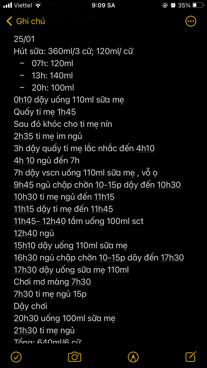 Bé nhà mình cứ bế trên tay ngủ, đặt xuống chưa tới 5p dậy, mẹ thực hiện bế lên đặt xuống 4-5l sau đó bé ngủ nhưng cũng 15-20p dậy. Mẹ ktra tã và bé bú no, vỗ ợ trc đó. Một ngày bé ngủ 3 giấc, có hôm 2 giấc còn lại thức hoặc ngủ lơ mơ đến giấc tiếp theo mẹ cho uống sữa và tiếp tục cho giấc mới. Bé nhà mình bữa mẹ( ti bình và tự mẹ tt), thỉnh thoảng thiếu sữa mẹ mới bổ sung sct. Mamibabi Tư vấn giúp mình cách giúp bé vào giấc với.