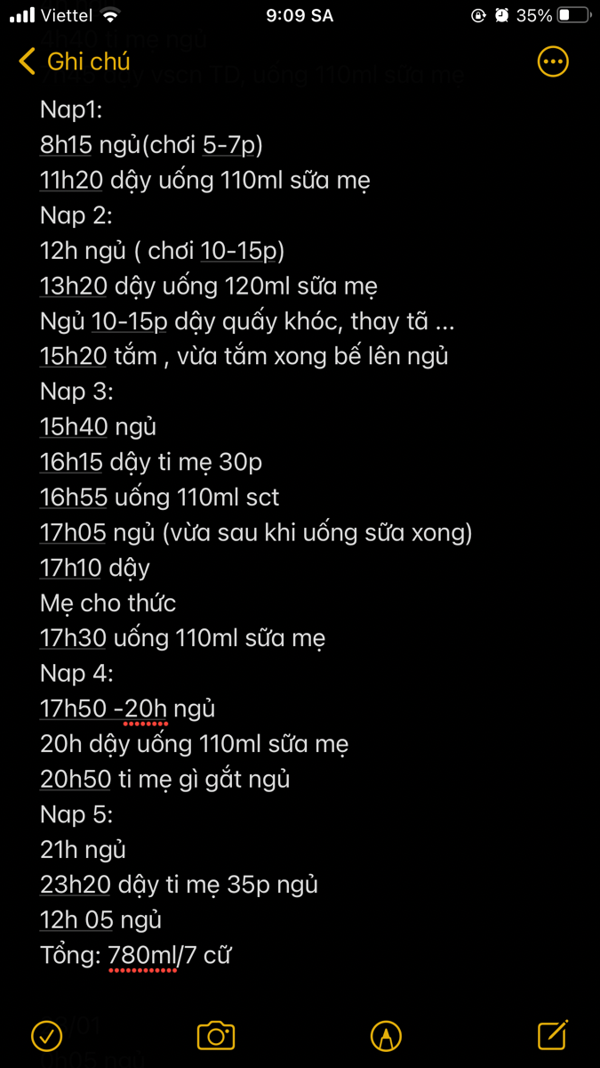 Bé nhà mình cứ bế trên tay ngủ, đặt xuống chưa tới 5p dậy, mẹ thực hiện bế lên đặt xuống 4-5l sau đó bé ngủ nhưng cũng 15-20p dậy. Mẹ ktra tã và bé bú no, vỗ ợ trc đó. Một ngày bé ngủ 3 giấc, có hôm 2 giấc còn lại thức hoặc ngủ lơ mơ đến giấc tiếp theo mẹ cho uống sữa và tiếp tục cho giấc mới. Bé nhà mình bữa mẹ( ti bình và tự mẹ tt), thỉnh thoảng thiếu sữa mẹ mới bổ sung sct. Mamibabi Tư vấn giúp mình cách giúp bé vào giấc với.