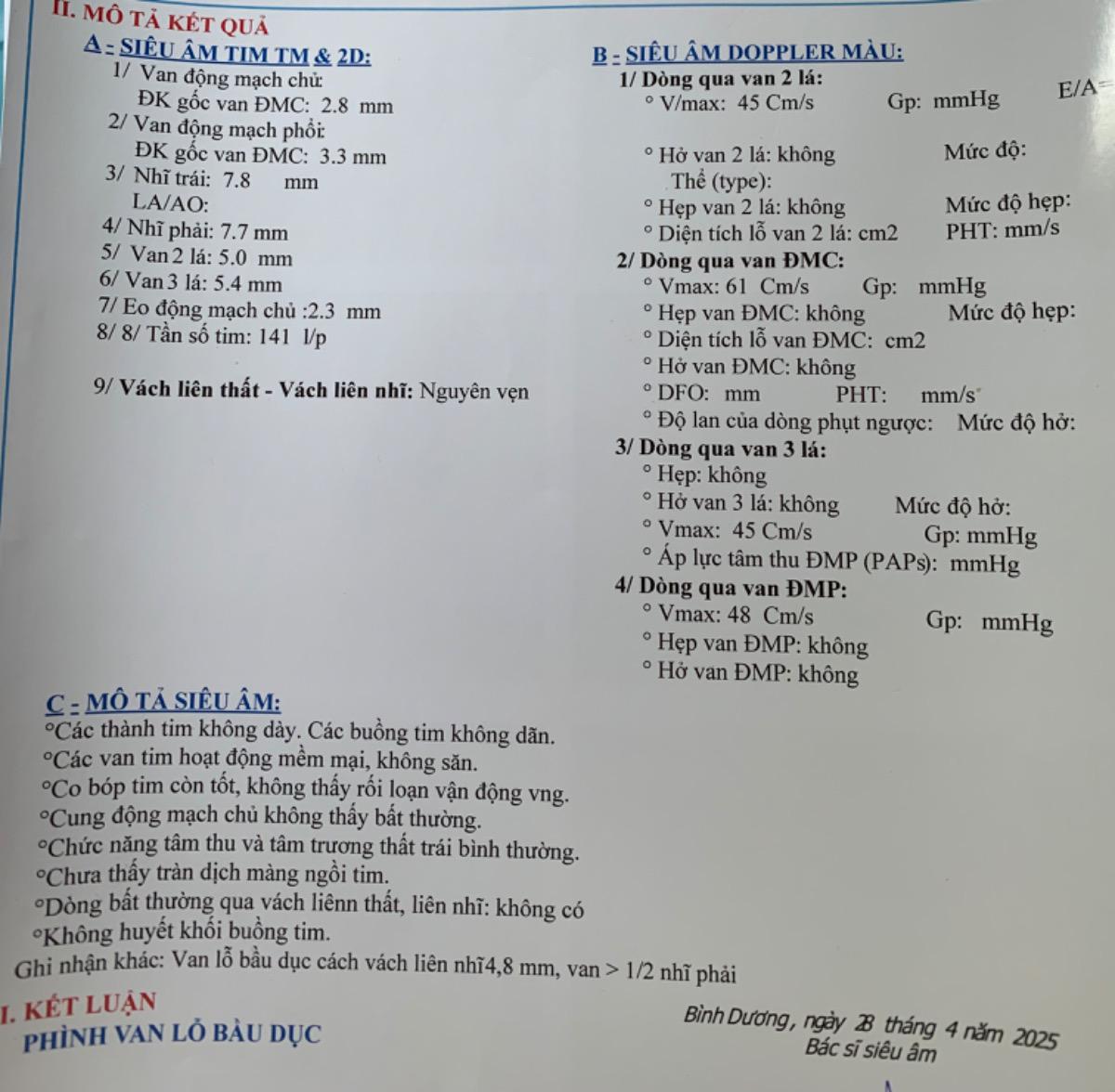 Kết quả siêu âm thai 23 tuần phình van lỗ bầu dục, van lỗ bầu dục cách vách liên nhĩ 4,8mm, van >1/2 nhĩ phải có nguy hiểm không.
Mẹ có cần lưu ý điều gì trong ăn uống sinh hoạt để tránh ảnh hưởng đến thai nhi không ạ, mẹ đang tập yoga bầu có cần ngưng tập không ạ.