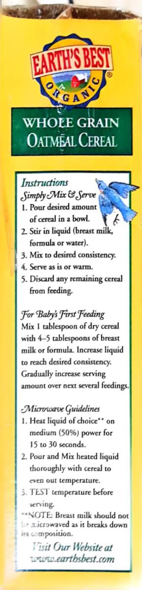 Chào Mamibabi! Em có thể áp dụng công thức và thực đơn ăn dặm truyền thống mẫu của mình cho loại bột Earth’s Best Organic Whole Grain Oatmeal Cereal này không? Em cảm ơn!