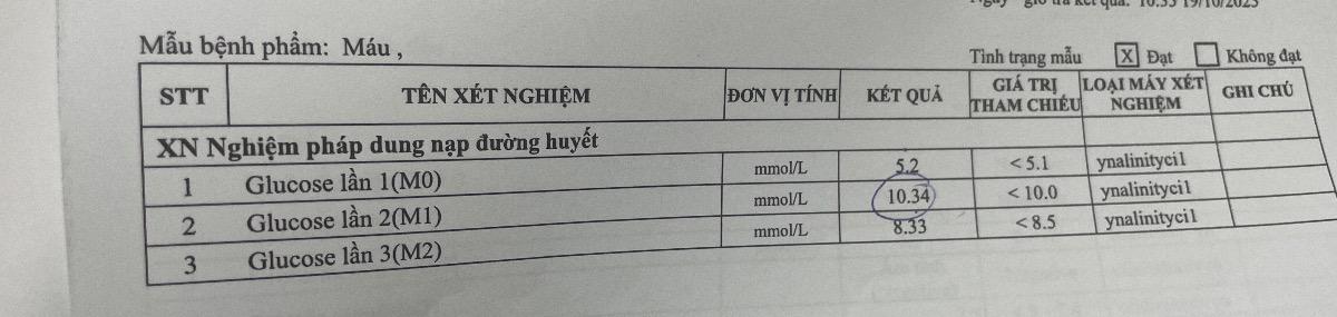 Hnay mình đi xn tdtk kết quả thế này thì giờ nên cải thiện chế độ ăn như nào và có cần mua máy xét nghiệm đường huyết ở nhà k