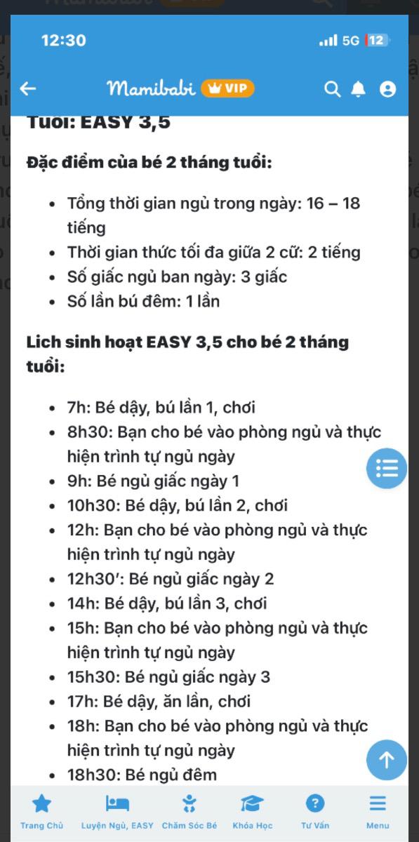Bs cho e hỏi, con e được hơn 2 tháng r, bế trên tay thì đã ngủ mà hễ đặt xg giường là tầm 5-10 phút sau lại tỉnh, phải mấy lần như vậy em bé mới ngủ dk. Nhất là vào ban đêm thường thì tầm 6h-6h30 e ru ngủ nhưng phải đến tầm 8h e bé mới ngủ dk say giấc. Trước ko theo lịch eassy, cho bé ngủ theo nhu cầu thì ko bị tình trạng này.