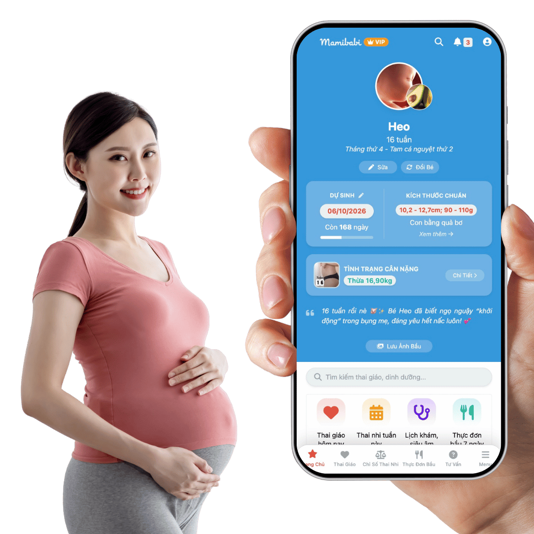 App theo dõi và chăm sóc thai kỳ Mamibabi