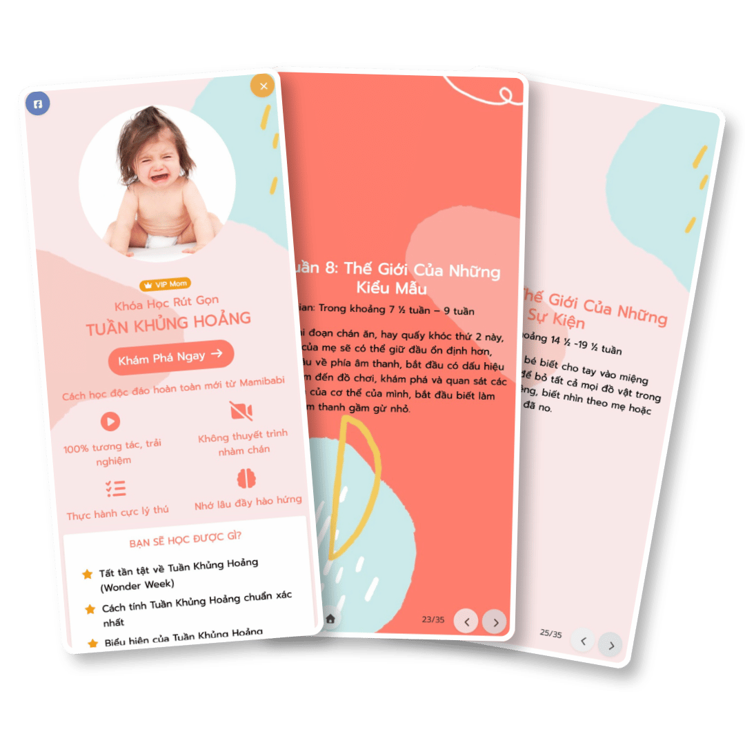 App Mamibabi theo dõi tuần khủng hoảng và lịch Wonder Week cho bé